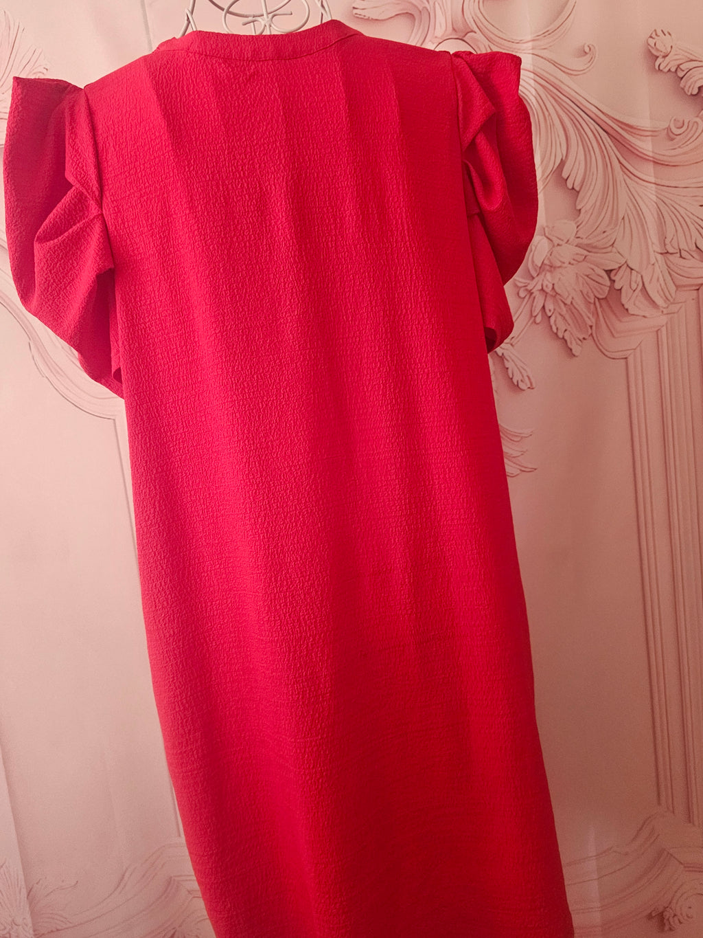 Ladies Red Wrap over Dress