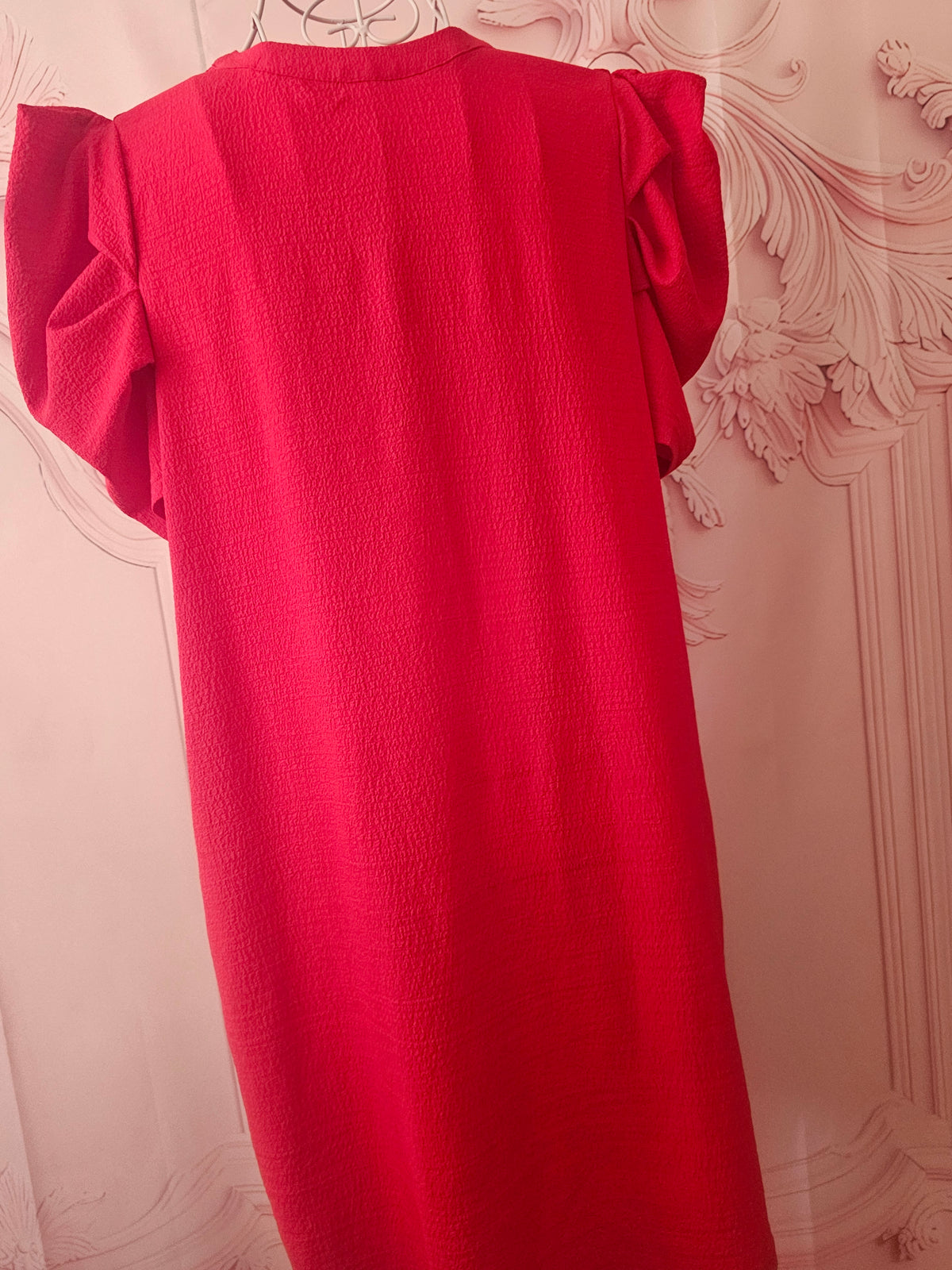Ladies Red Wrap over Dress