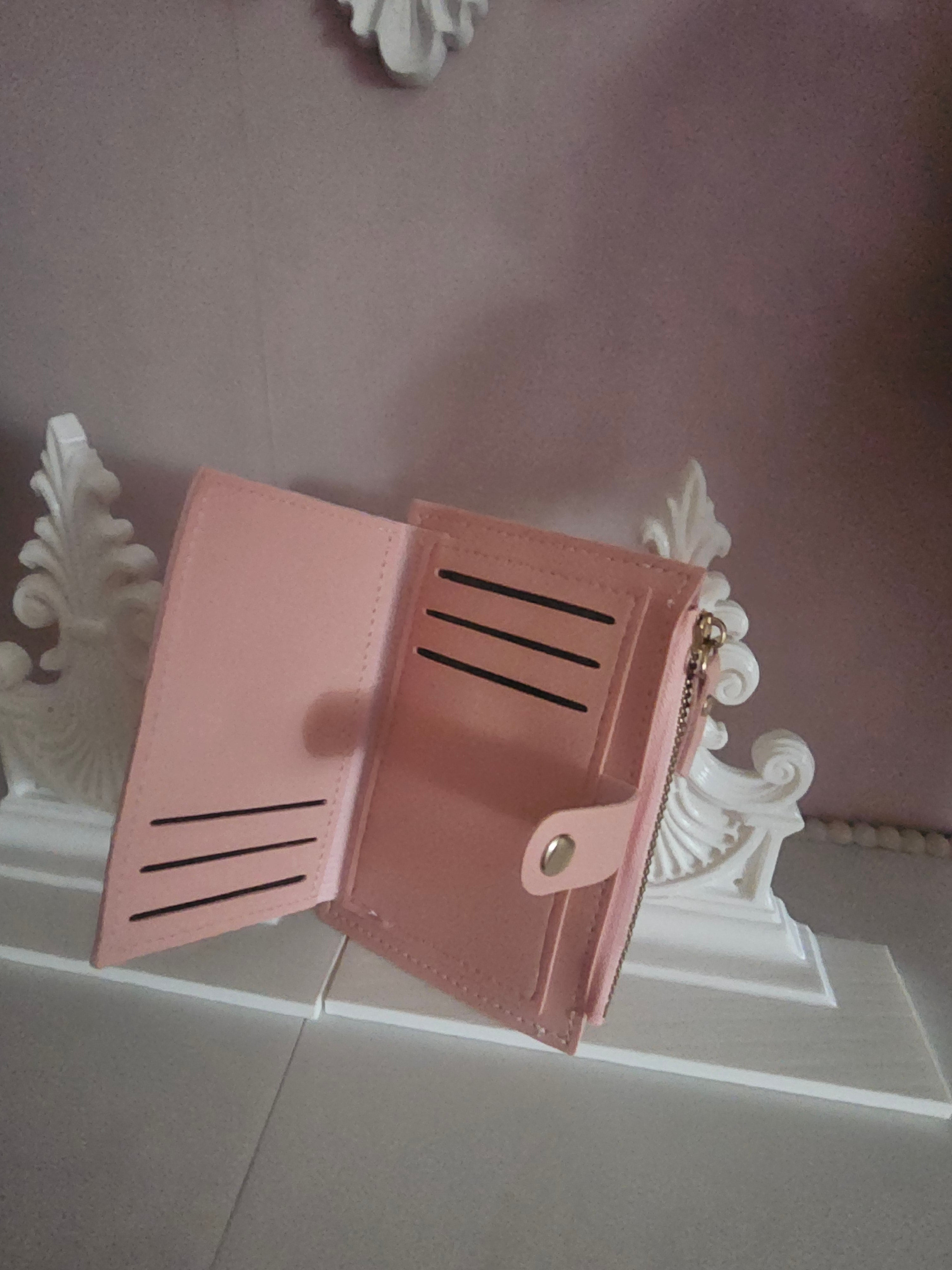 Ladies Small Pink Wallet Style Purse