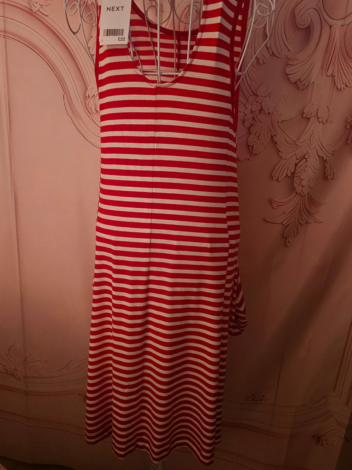 Ladies Next red & white Maxi dress