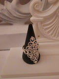 Ladies silver boho style ring