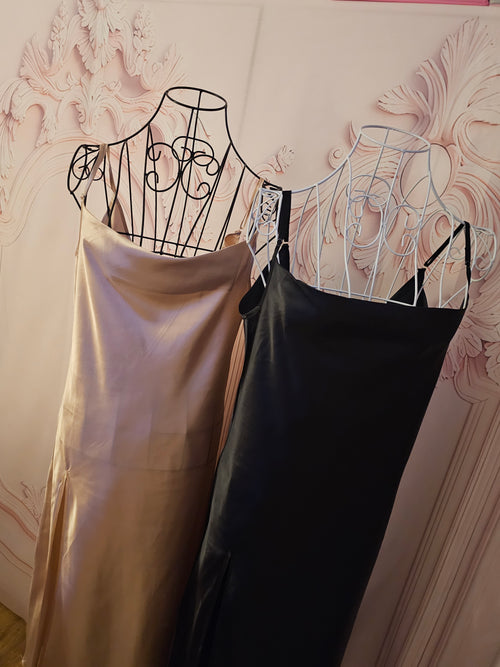 2 x long satin nightdresses