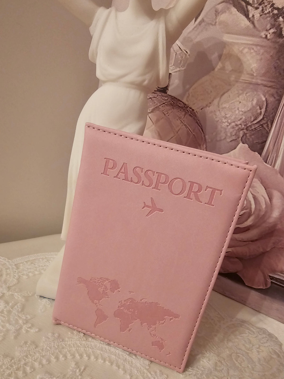 Ladies pink passport holder