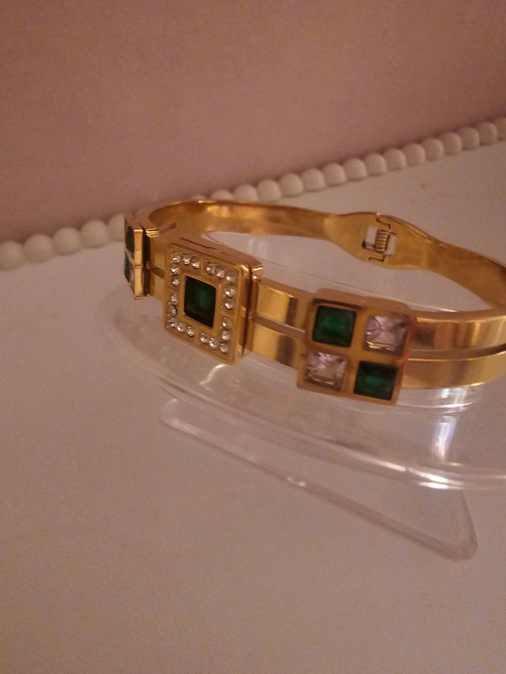 Ladies Solid Gold Plated dress bangles x 2