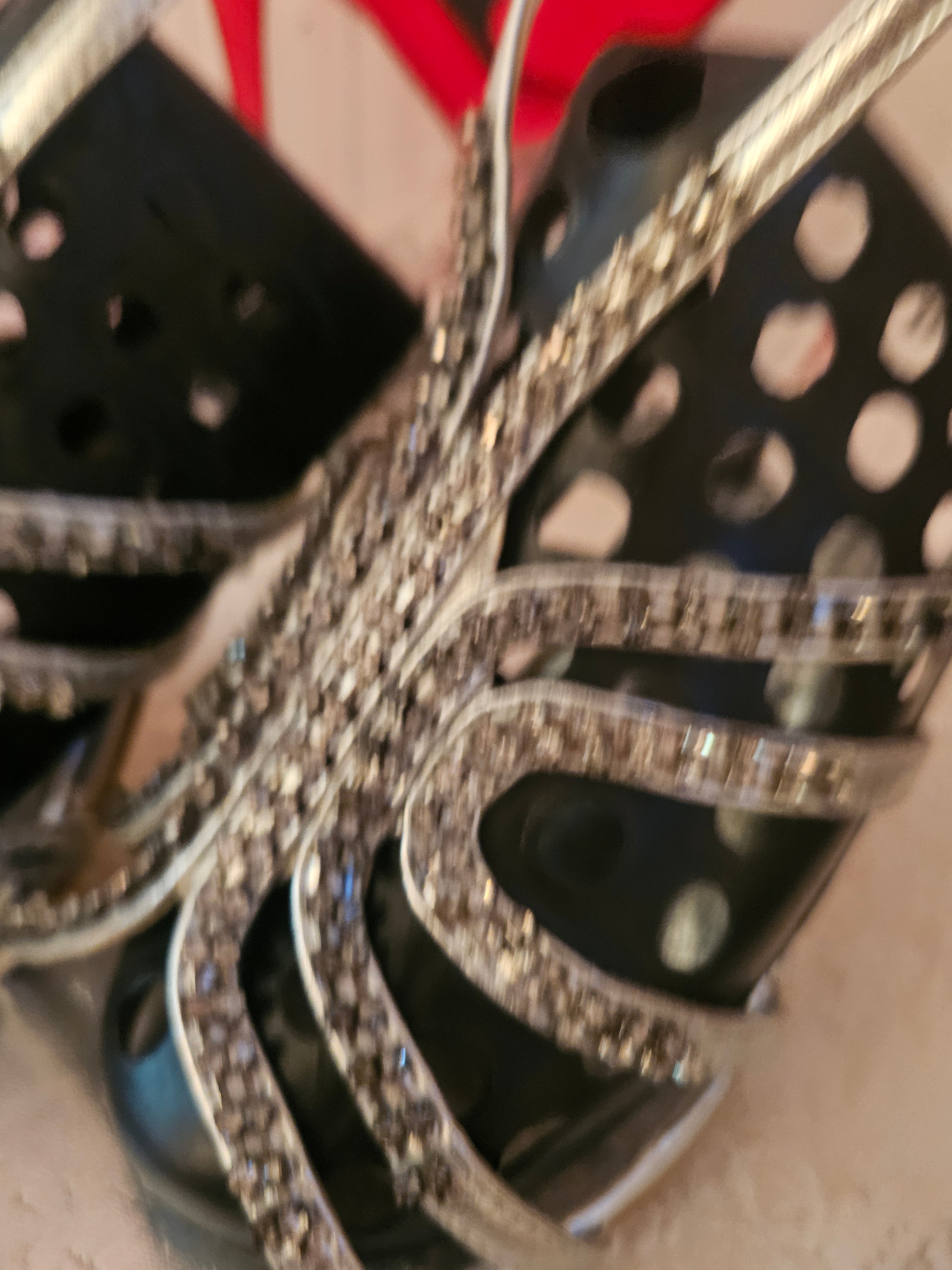 Ladies Silver Faith Glitzy Heels