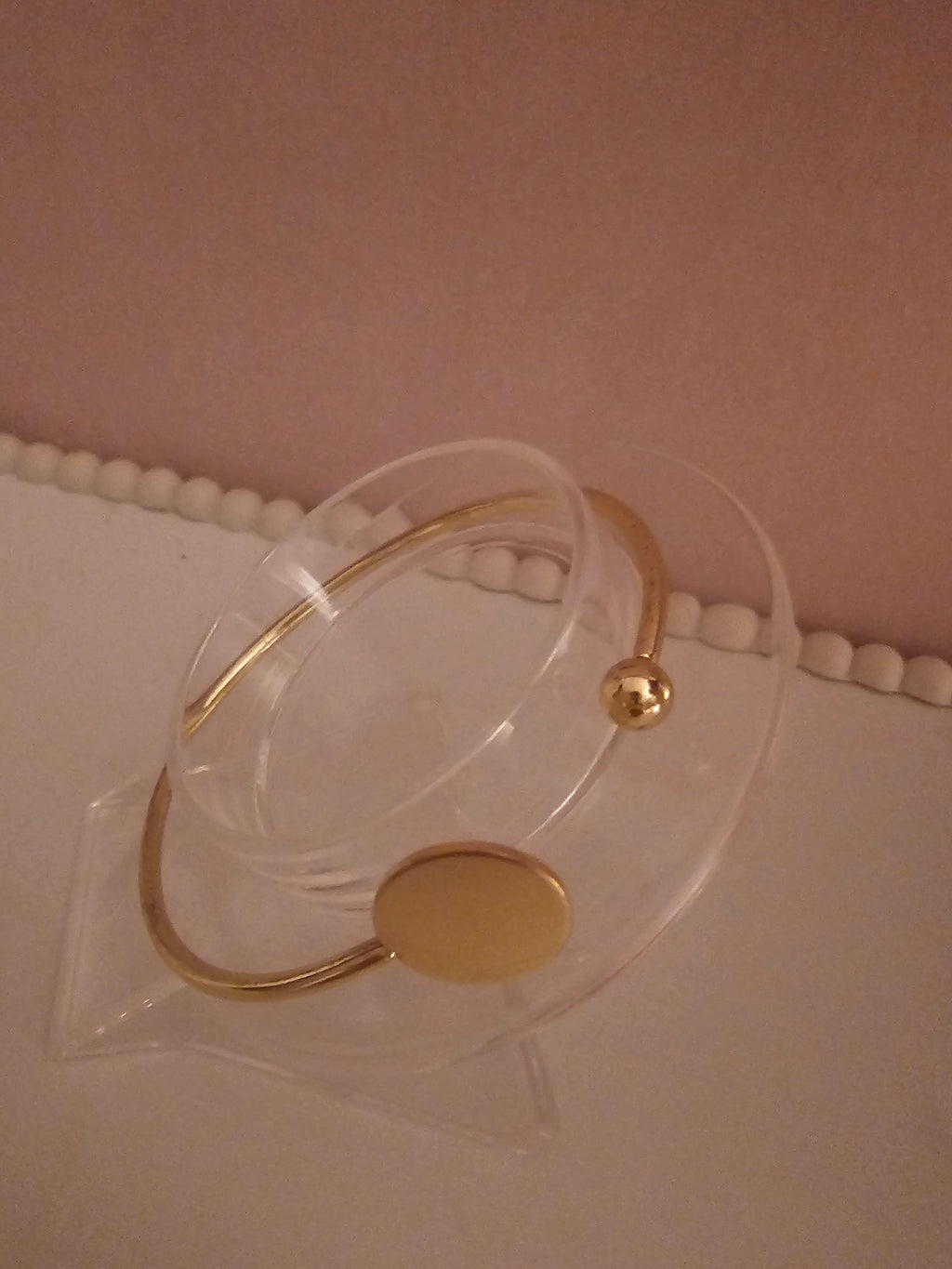 Ladies gold plated Unusual Bangle