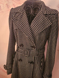 Ladies Polk Dot Next Double Breasted Wool Coat