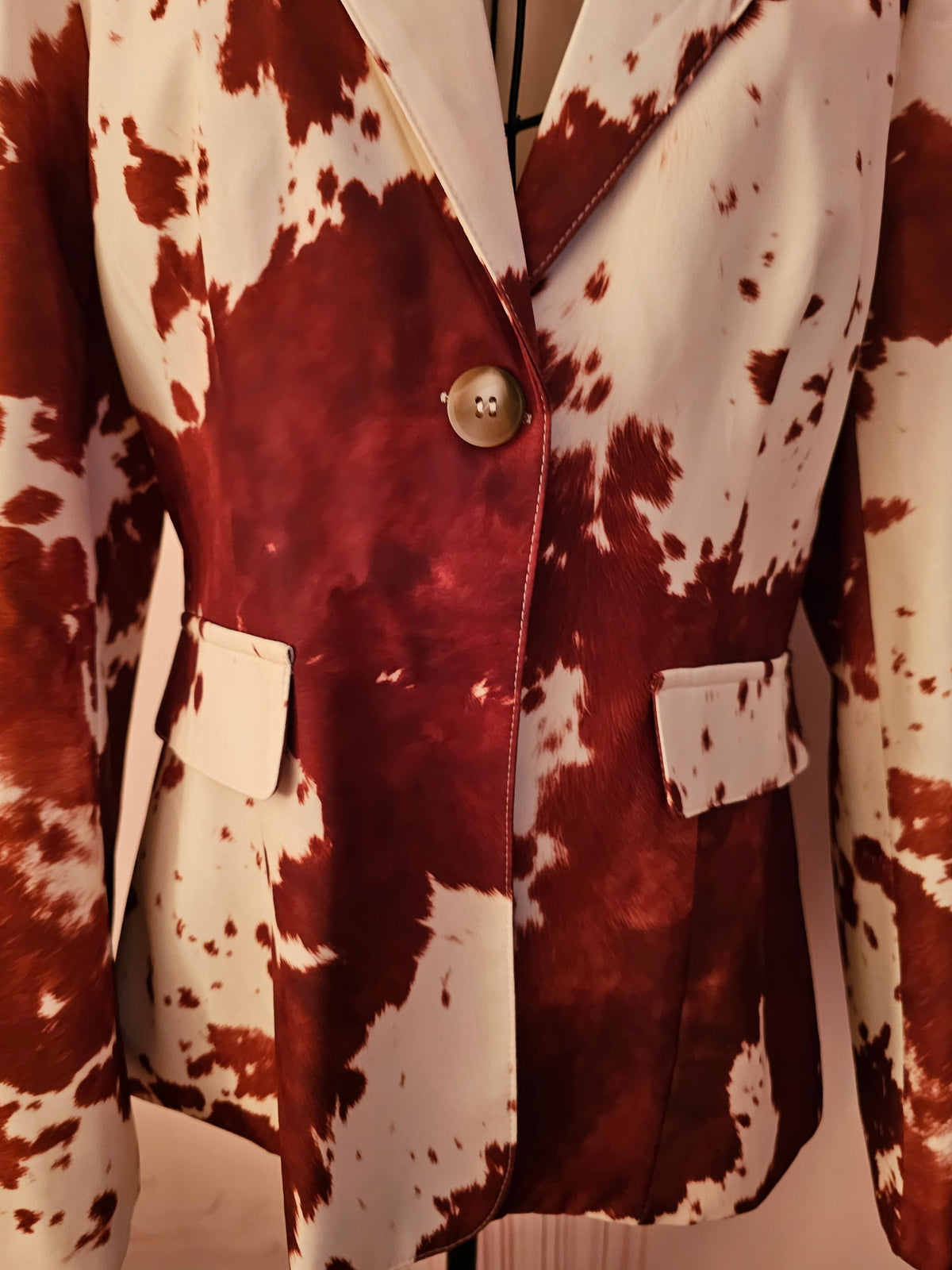 Ladies cow hide jacket and matching belt